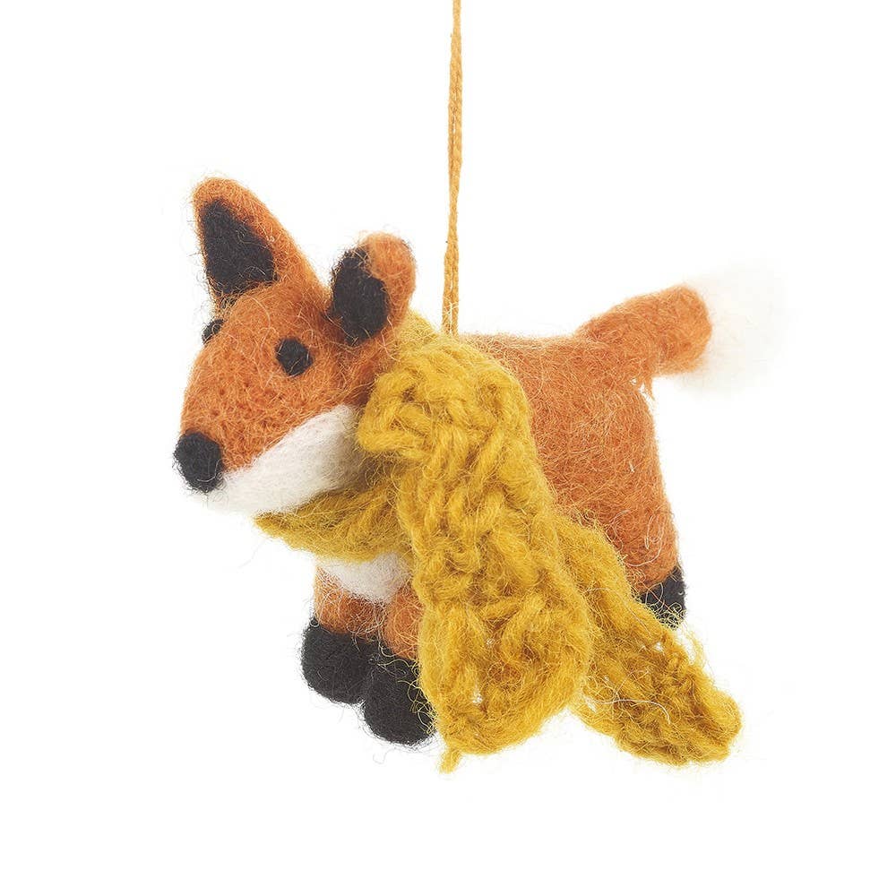 Handgefertigte Filz Rusty Fox biologisch abbaubare Hängedekoration