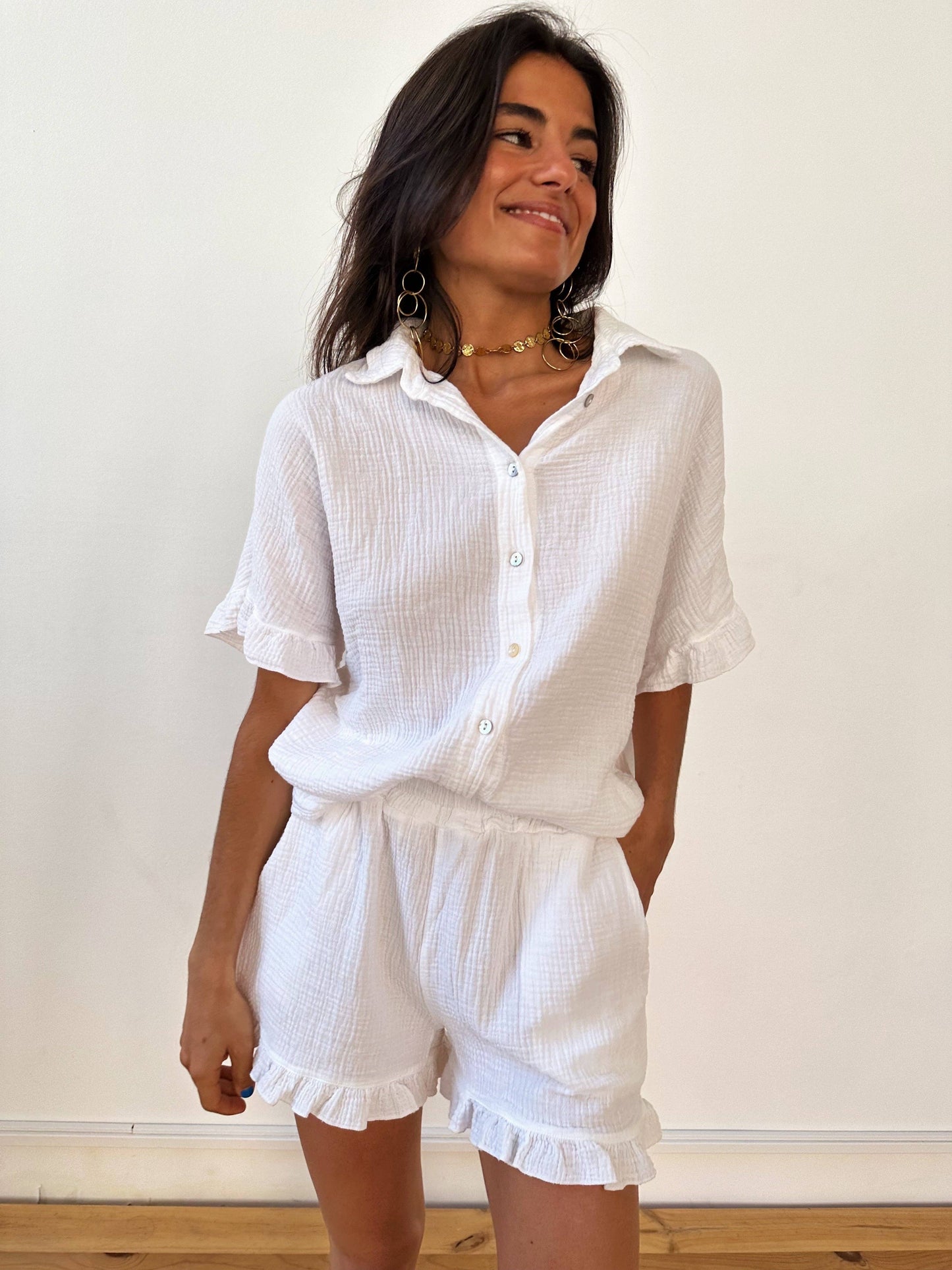 Nonna White Shorts