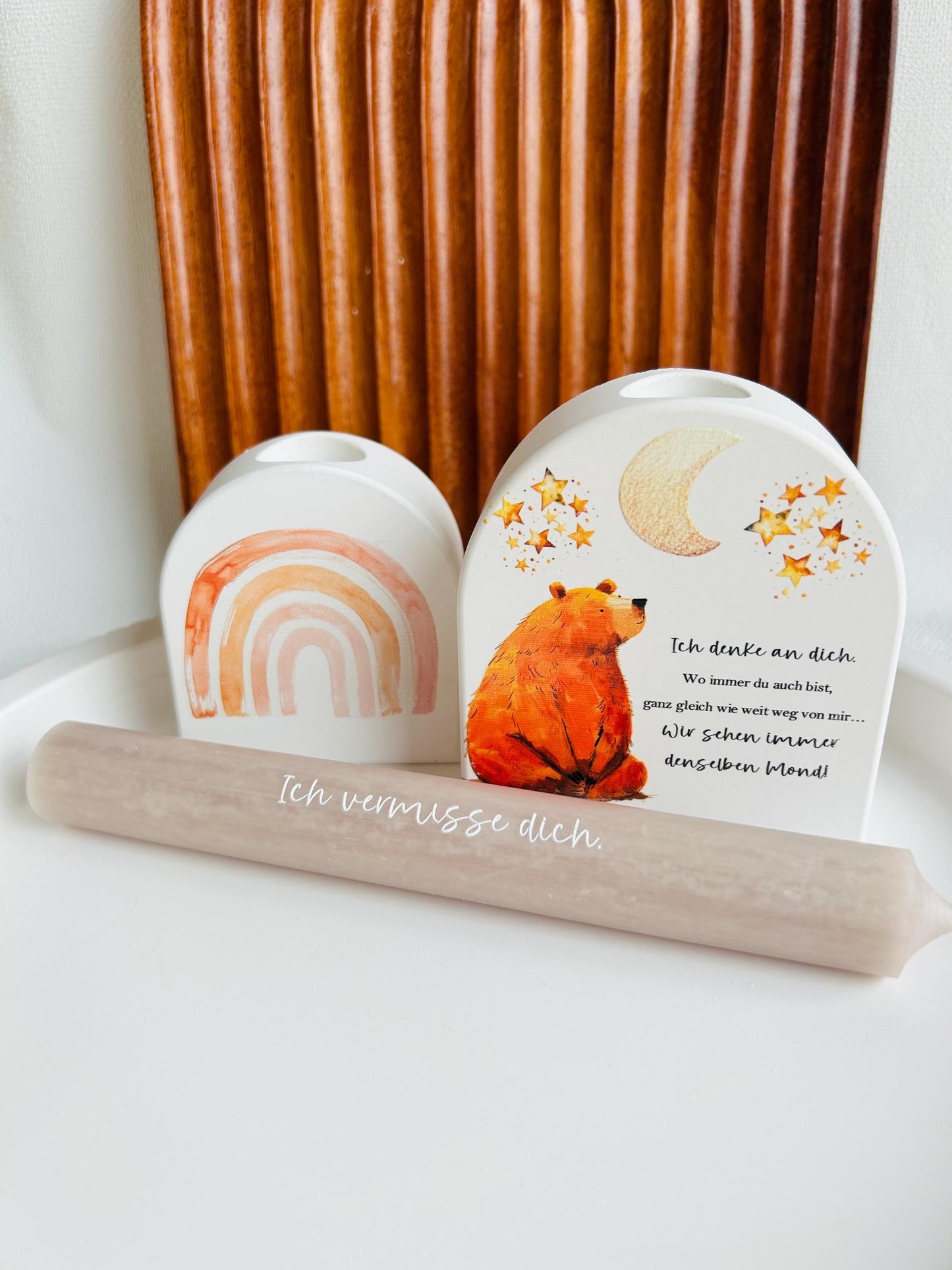 Kerzenhalter Freundschaft, Regenbogen Kerzenhalter, Erinnerung, Trost, Trostgeschenk, Trauer, Trostspender