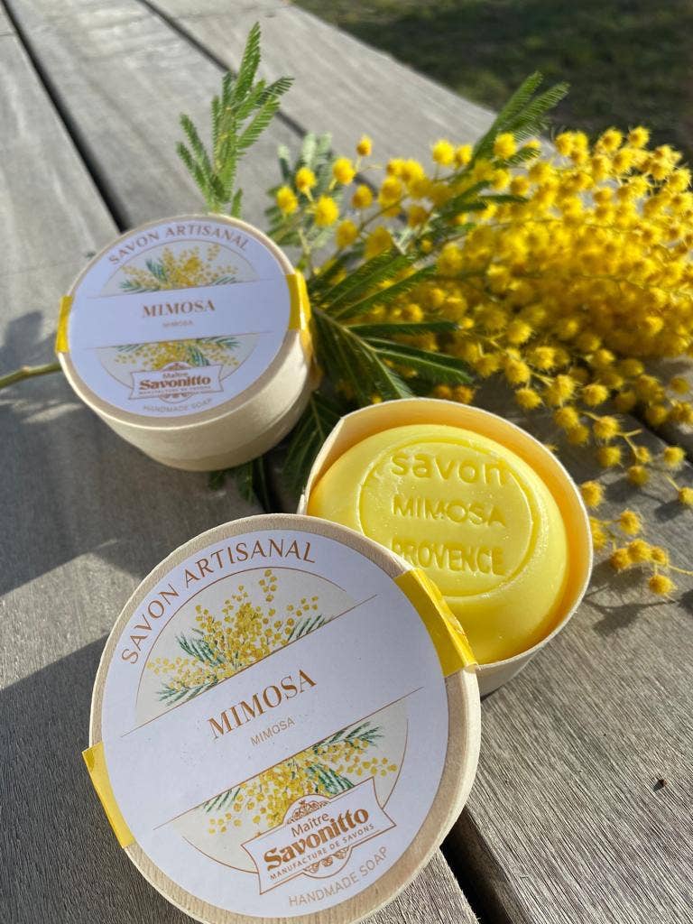 Mimosa-Seife in Holzkiste 100 g