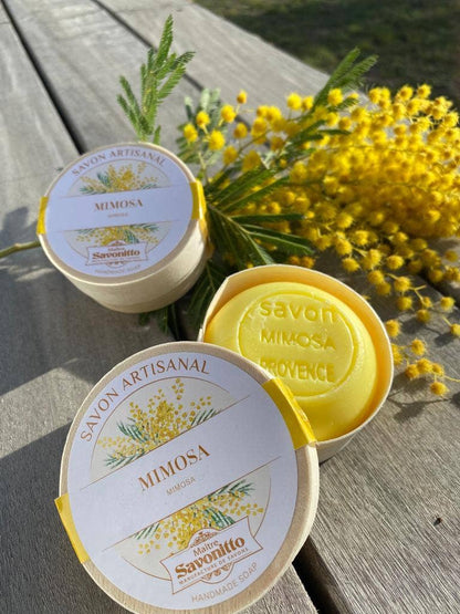 Mimosa-Seife in Holzkiste 100 g