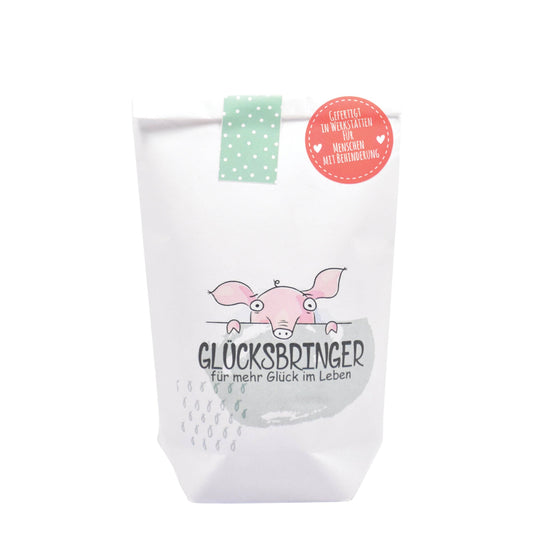 Glücksbringer Geschenk Mini Wundertüte mit Glücksschwein