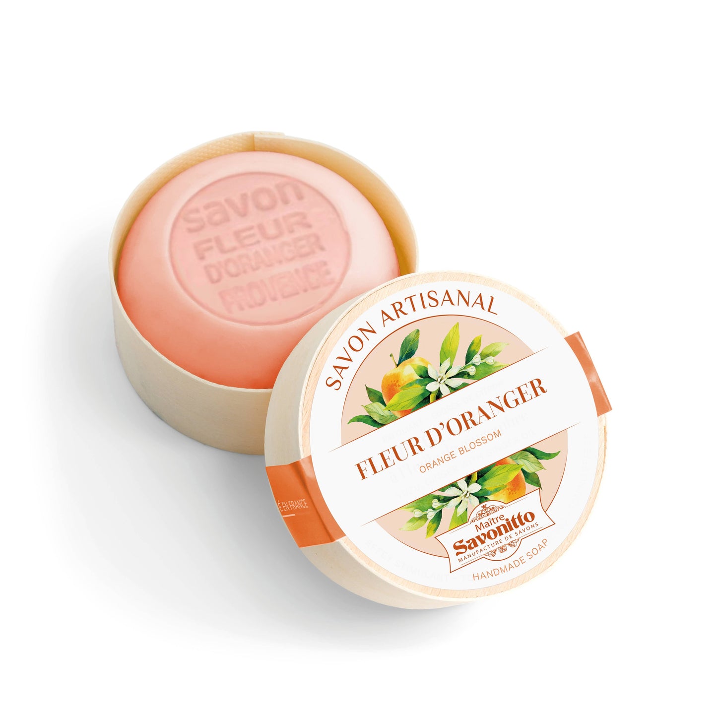 Orangenblüten-Seife mit Holzkästchen 100g
