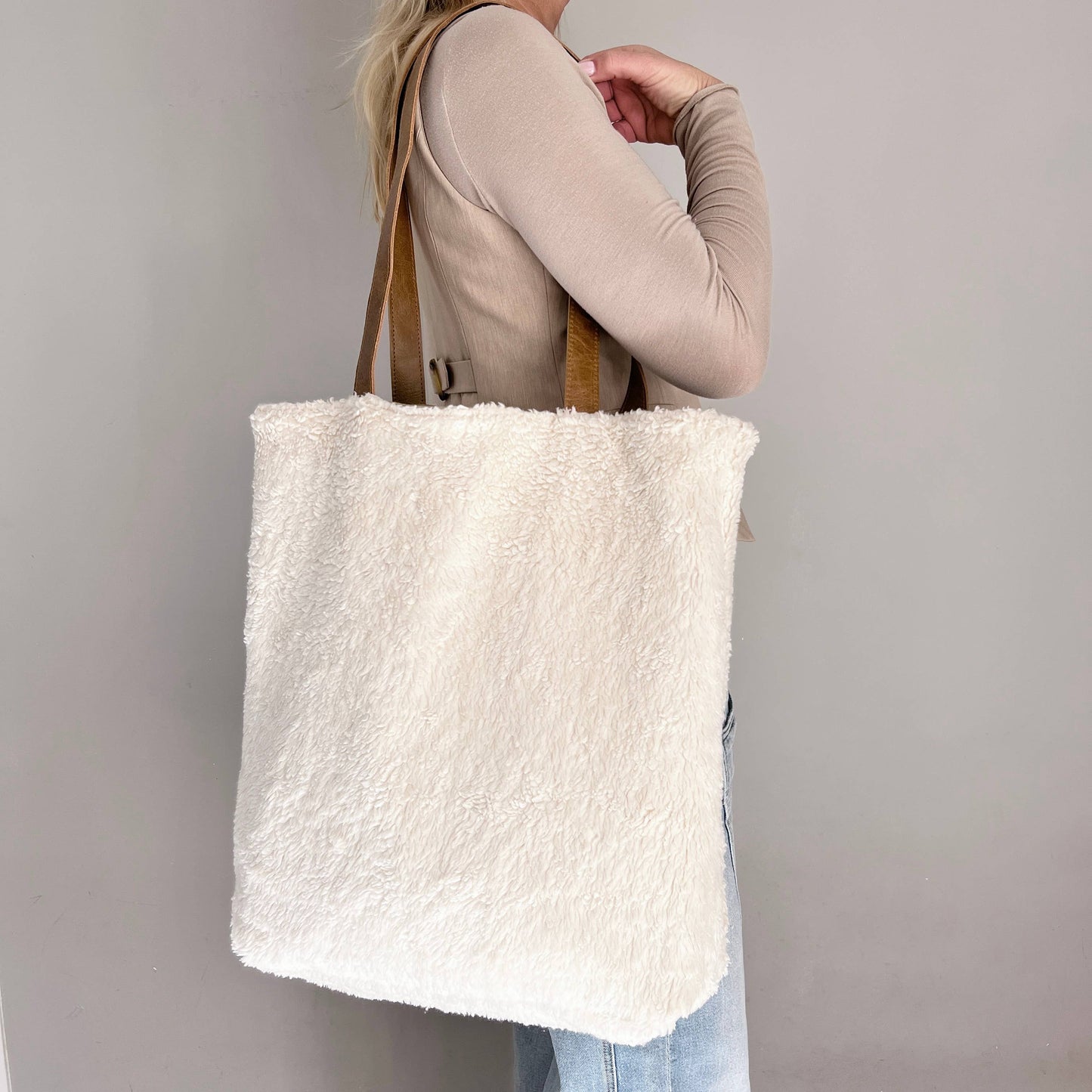 Wendbarer TeddyBag - recycelte Baumwolle Khaki