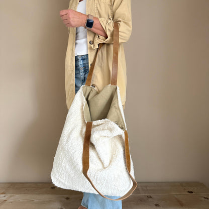 Wendbarer TeddyBag - recycelte Baumwolle Khaki