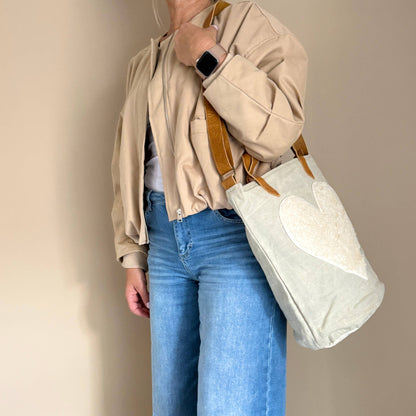 BucketBag Teddy Herz (vintage light)