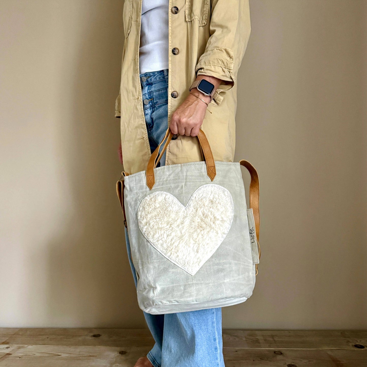 BucketBag Teddy Herz (vintage light)