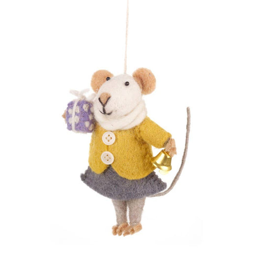 Handgefertigte Filz Agnes Mouse Fair Trade Hängende