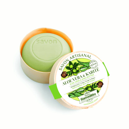 Aloe Vera & Sheabutter Seife in Holzbox 100g