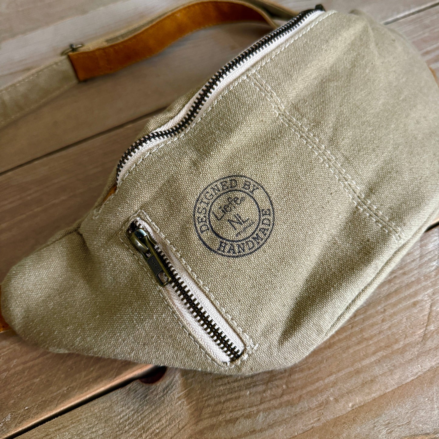 Bauchtasche (khaki Baumwolle) Crossbag Gürteltasche NEU