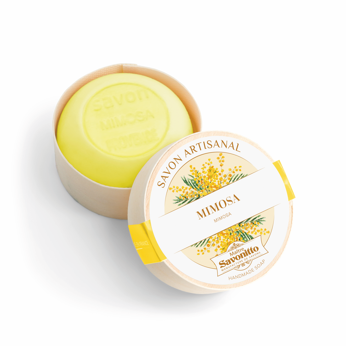 Mimosa-Seife in Holzkiste 100 g