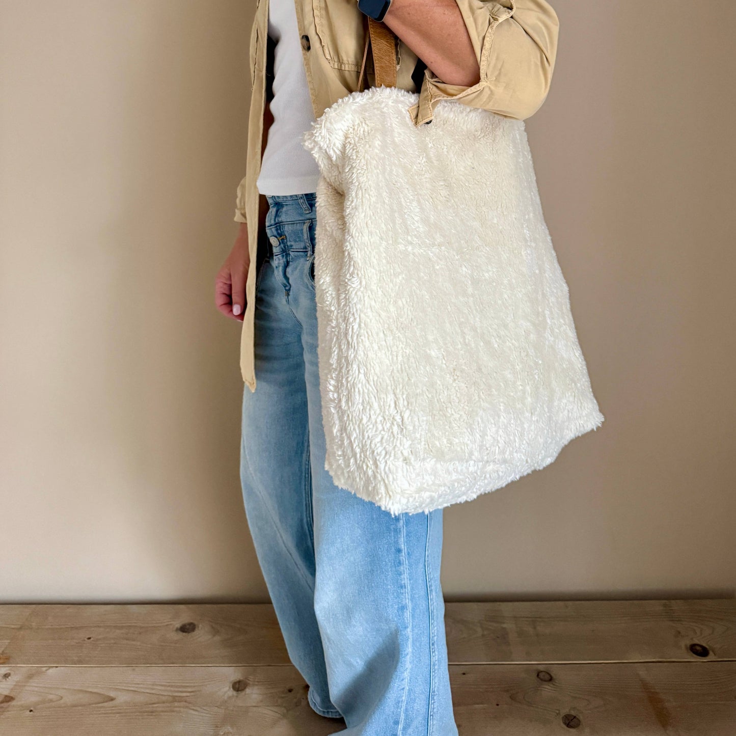 Wendbarer TeddyBag - recycelte Baumwolle Khaki