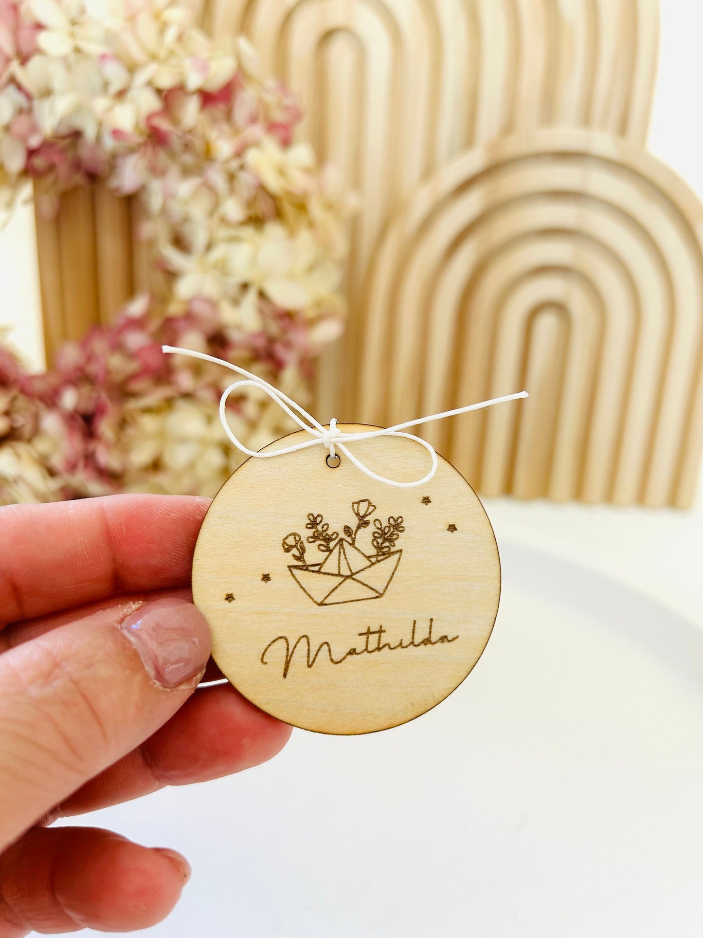 Geschenkanhänger, Gastgeschenk, Tischkarte, Platzkarte, Taufe, Gastgeschenk Taufe, personalisierbar,