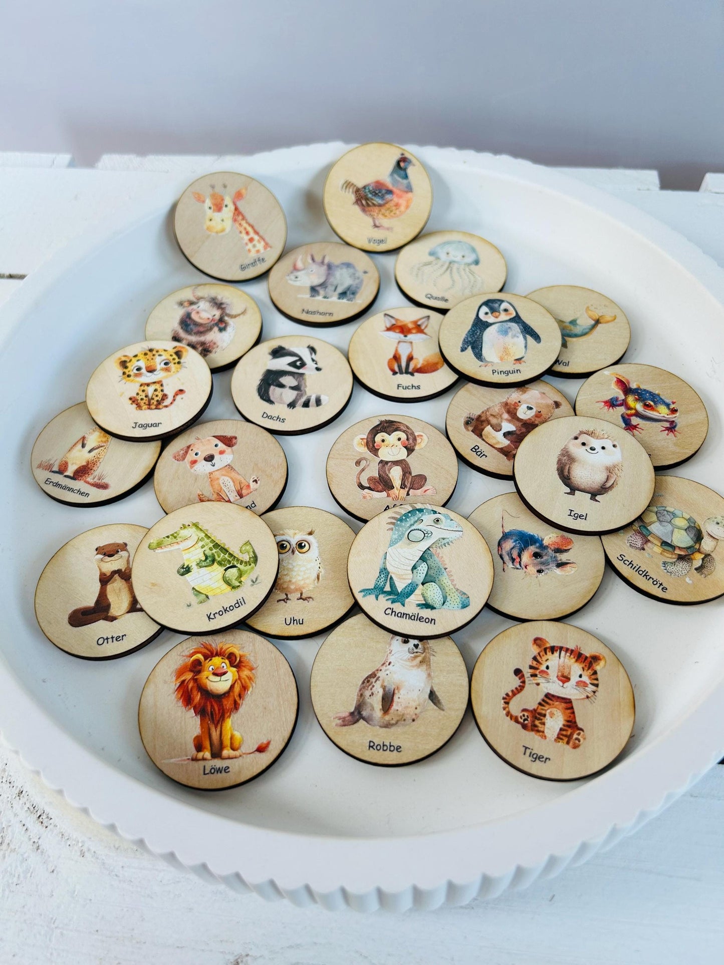 Memory personalisiert, Geschenk zur Schuleinführung, Schulanfang, Schulkind, Memory Holz, Tier ABC , Schultüte, Tier Memory
