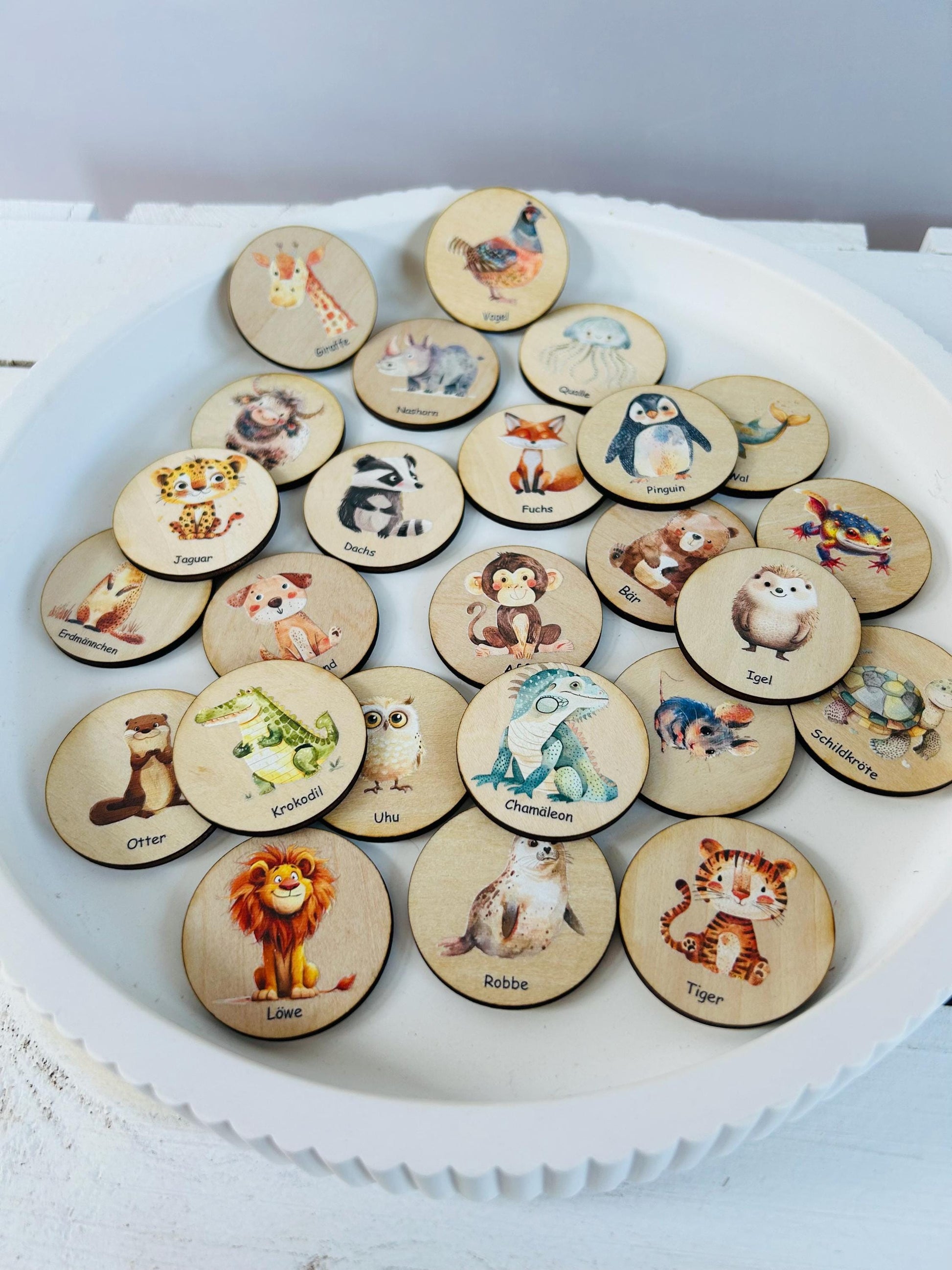 Memory personalisiert, Geschenk zur Schuleinführung, Schulanfang, Schulkind, Memory Holz, Tier ABC , Schultüte, Tier Memory