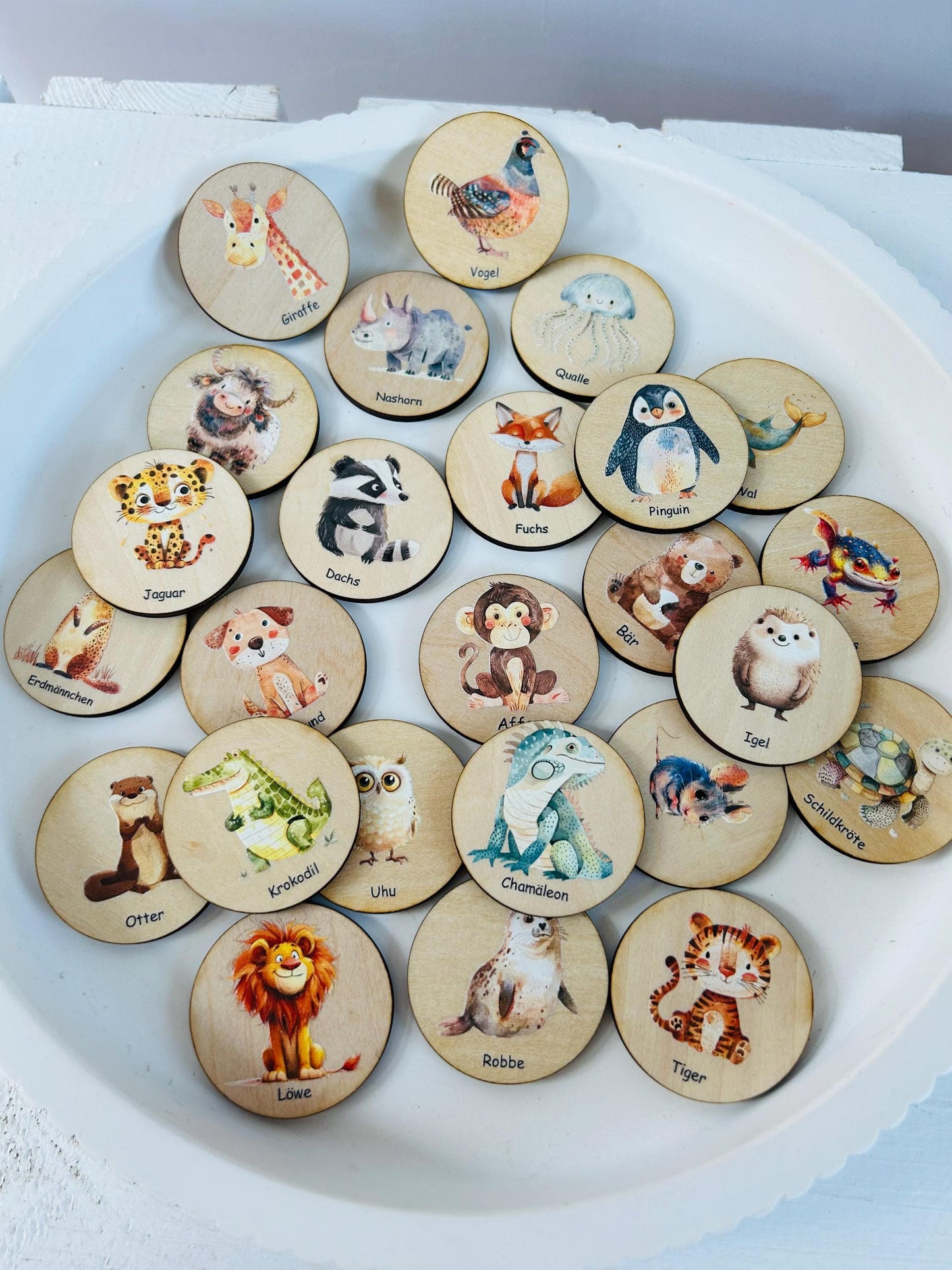 Memory personalisiert, Geschenk zur Schuleinführung, Schulanfang, Schulkind, Memory Holz, Tier ABC , Schultüte, Tier Memory