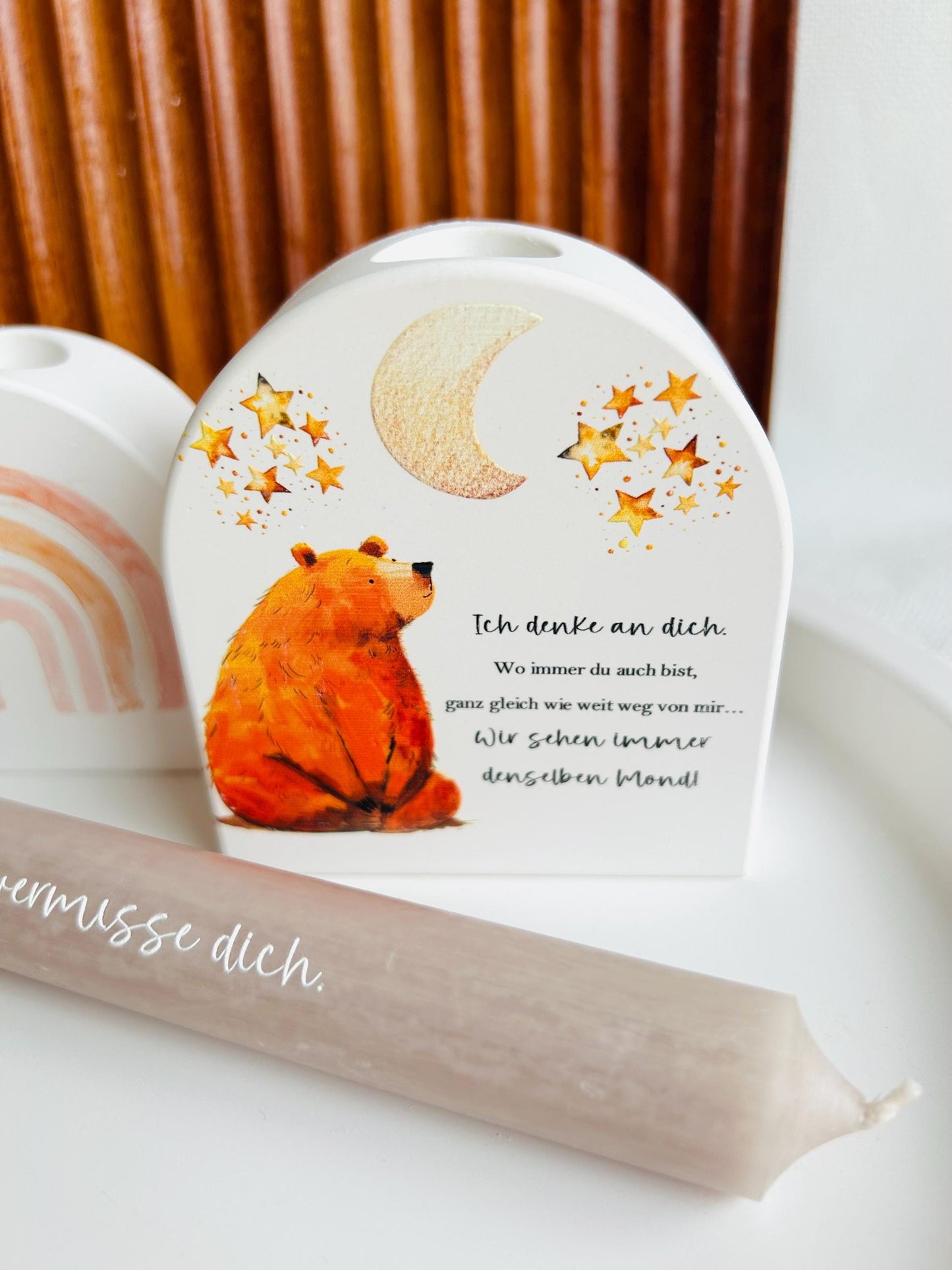 Kerzenhalter Freundschaft, Regenbogen Kerzenhalter, Erinnerung, Trost, Trostgeschenk, Trauer, Trostspender