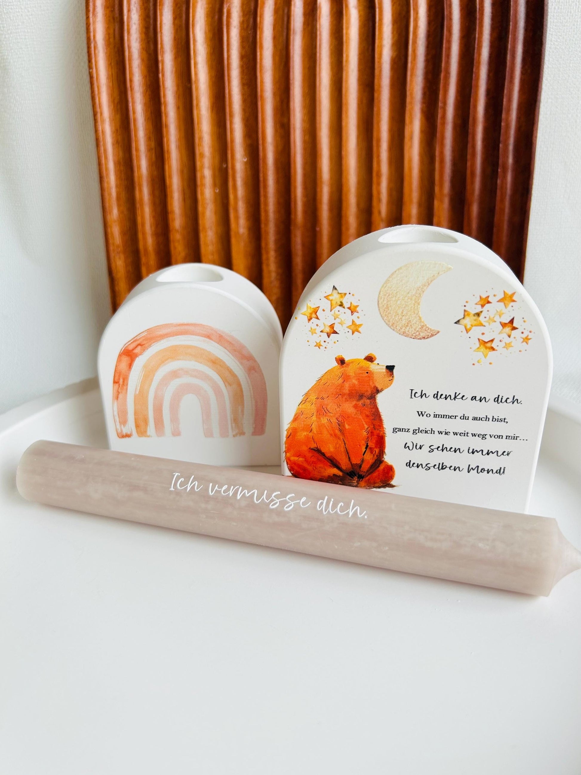 Kerzenhalter Freundschaft, Regenbogen Kerzenhalter, Erinnerung, Trost, Trostgeschenk, Trauer, Trostspender