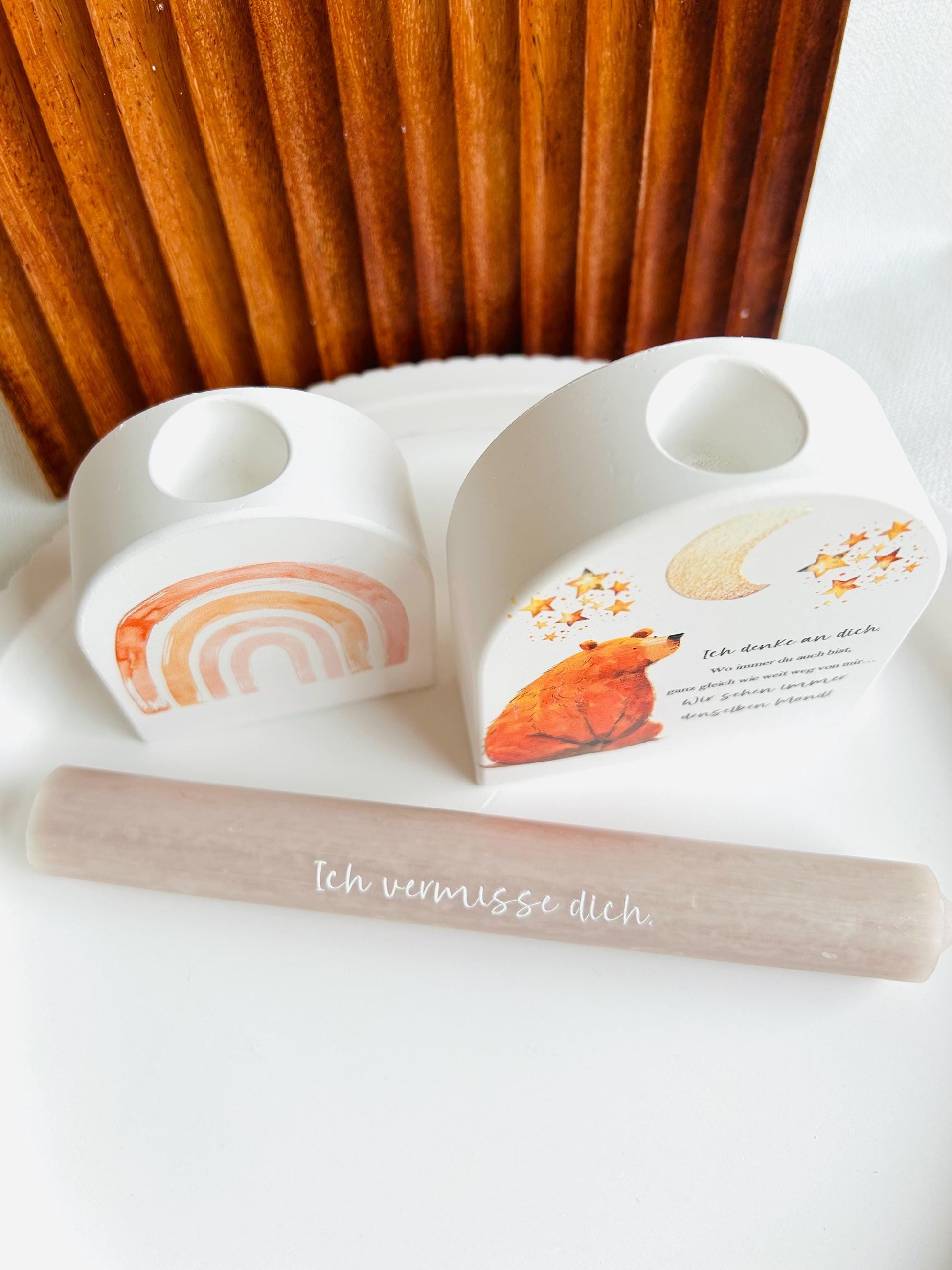 Kerzenhalter Freundschaft, Regenbogen Kerzenhalter, Erinnerung, Trost, Trostgeschenk, Trauer, Trostspender