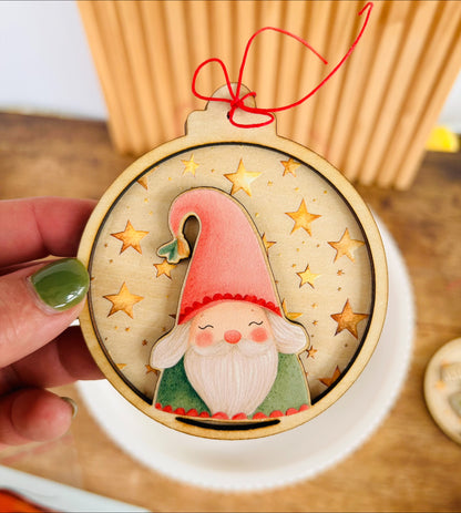 Weihnachtskugel, Baumschmuck, Holzanhänger